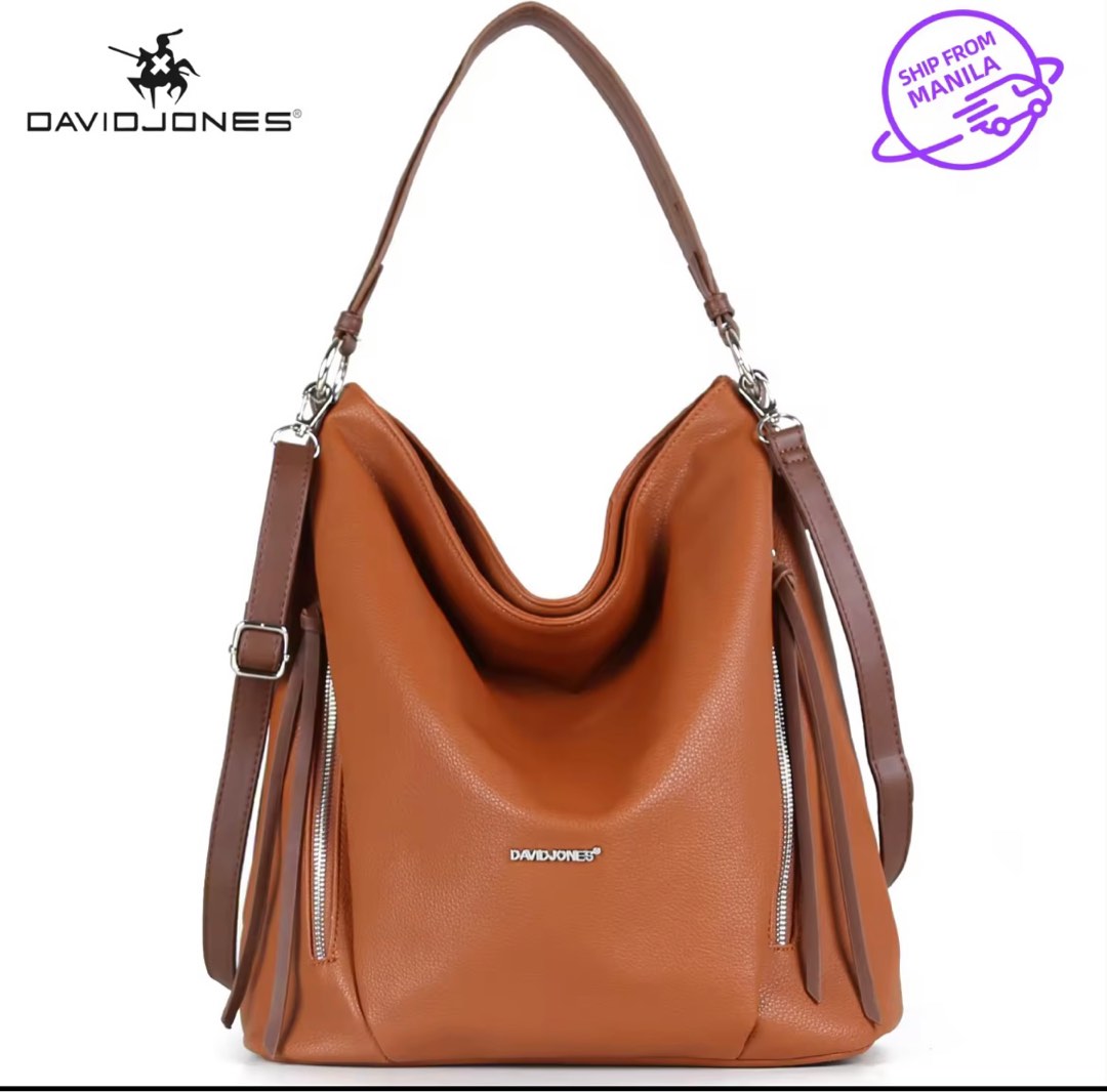 David Jones Paris Cognac Fashion Bag, Women's Fashion, Bags & Wallets