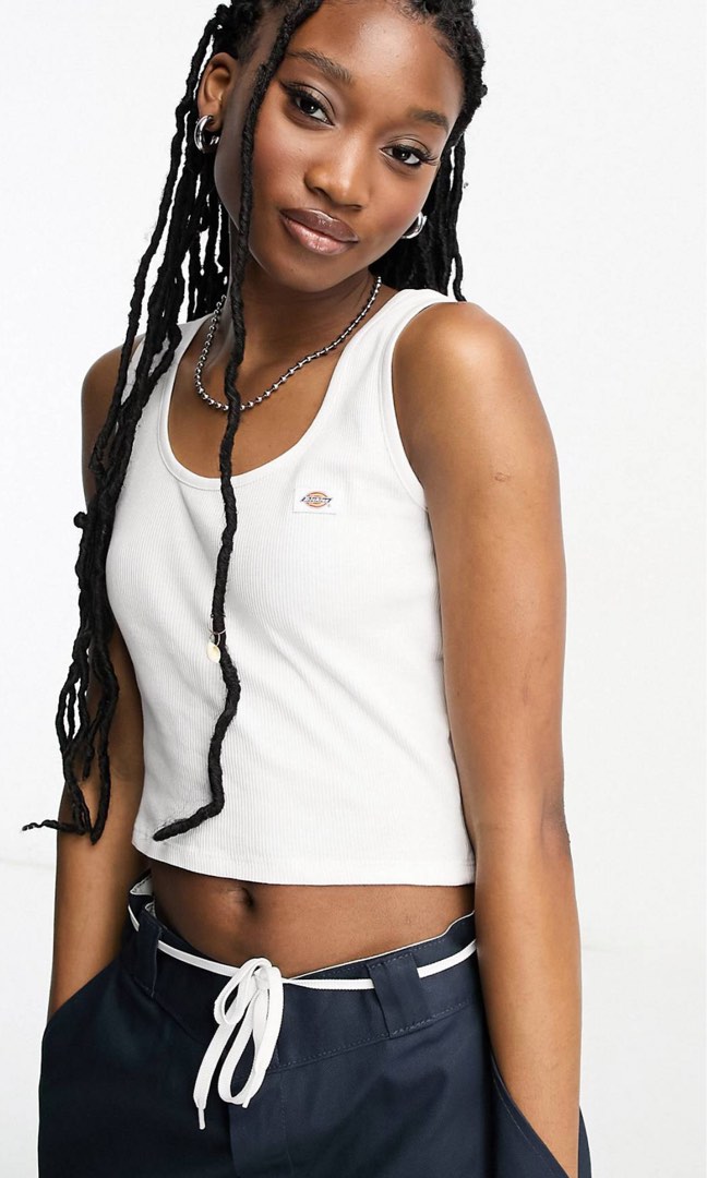 White sales sleeveless top