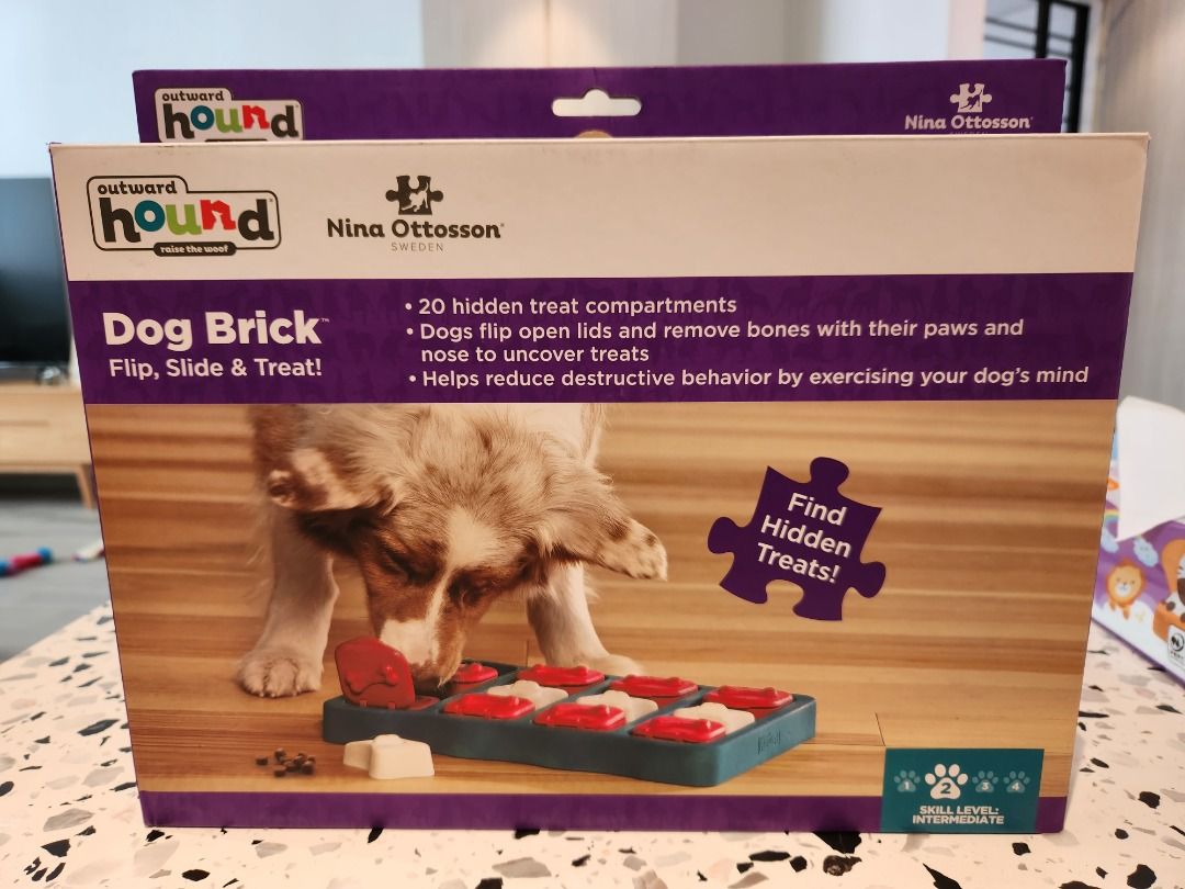 Outward Hound Nina Ottosson Dog Brick Interactive Treat Puzzle Dog
