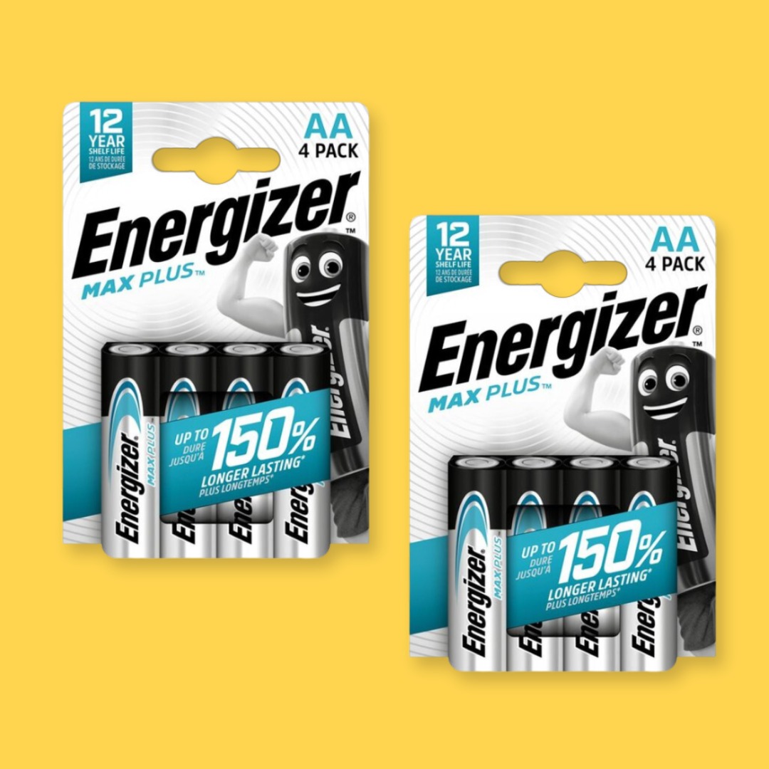 Energizer max plus AA 4 pack batteries, Photography, Photography