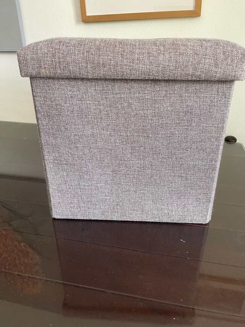 Fabric storage cube with lid, Furniture & Home Living, Home Improvement