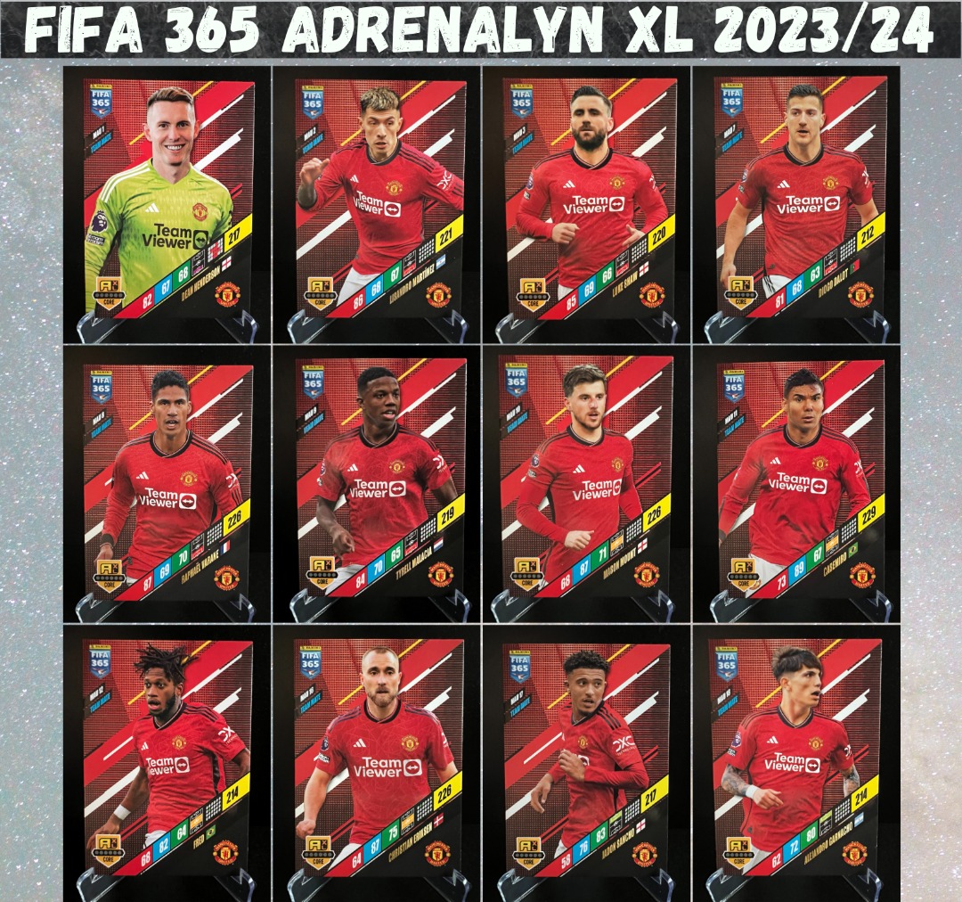 FIFA 365 Adrenalyn XL 2023/24: Man Utd Team Base (12 Cards)