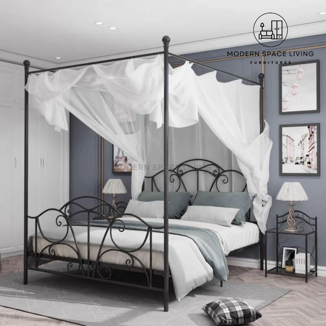 Mid century store canopy bed