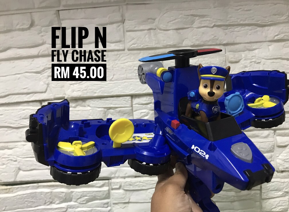Paw patrol flip shop and fly chase