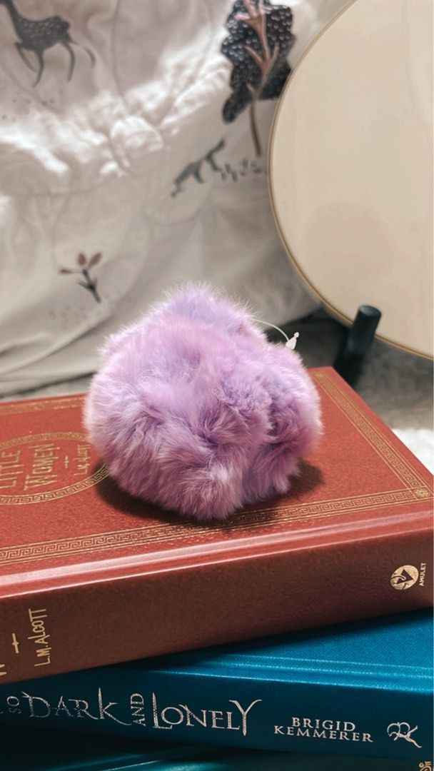fluffy purple puffball keychain Hobbies Toys Toys Games on