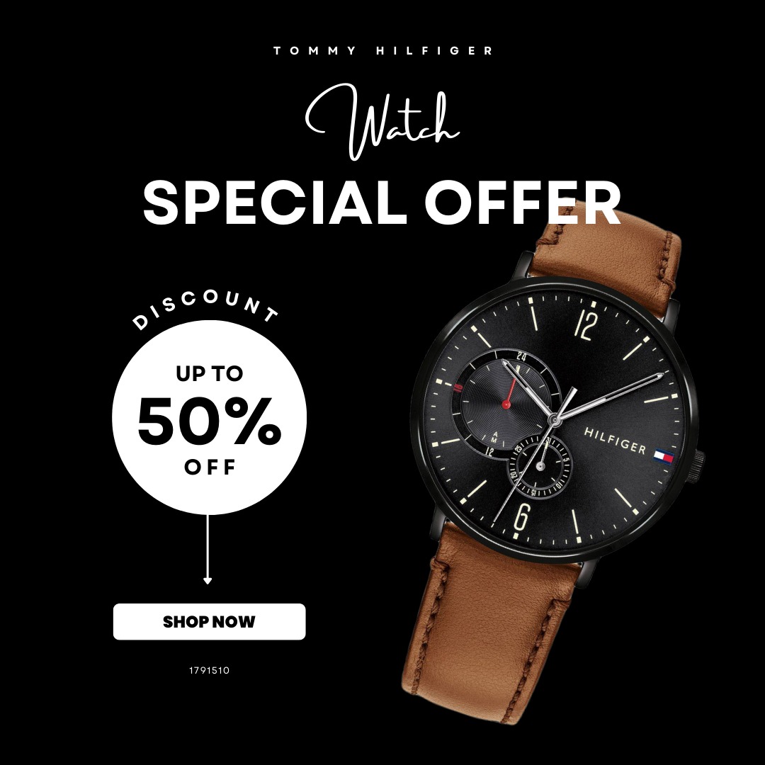 Free Shipping Tommy Hilfiger Leather Men s Watch Brooklyn