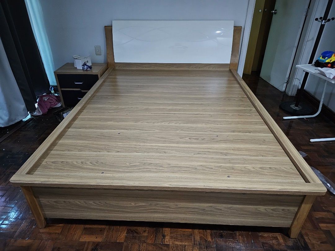 Furniture Republic Queen Size Wooden Bed Frame with Storage, Furniture