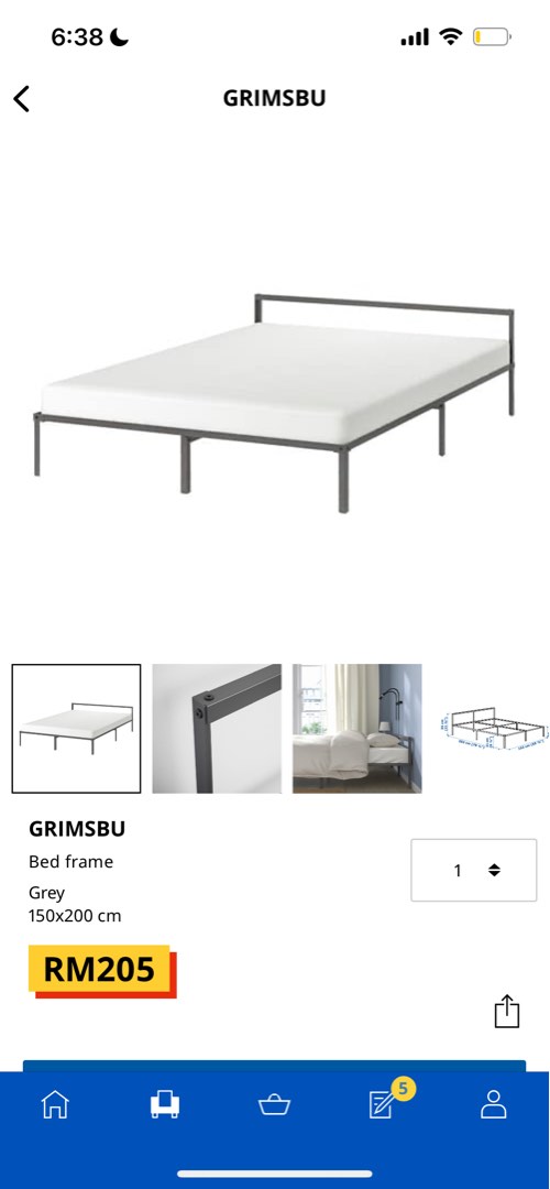 Grimsbu Ikea bedframe, Announcements on Carousell