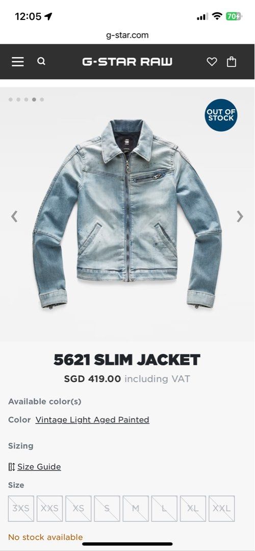 G Star 5621 slim denim jacket moto inspired vintage style