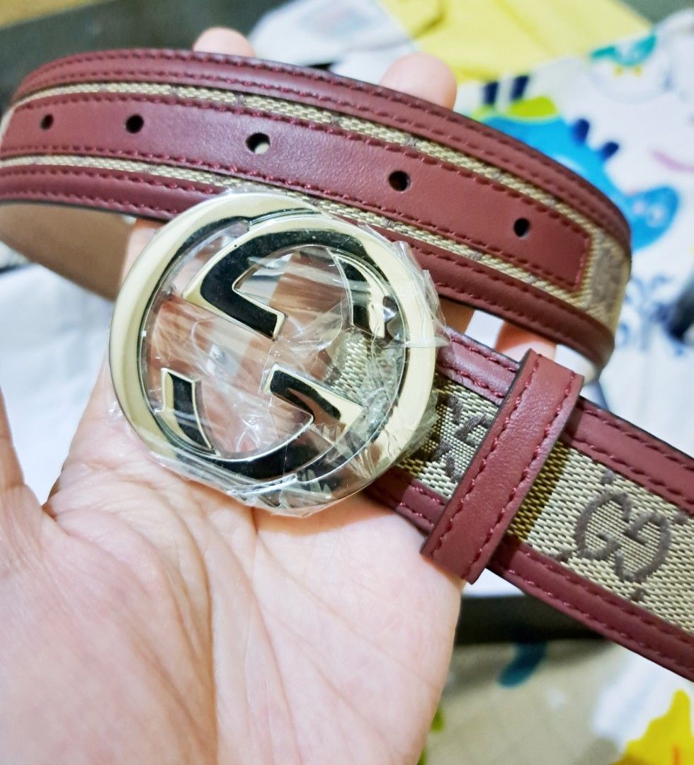 Gucci online burgundy belt