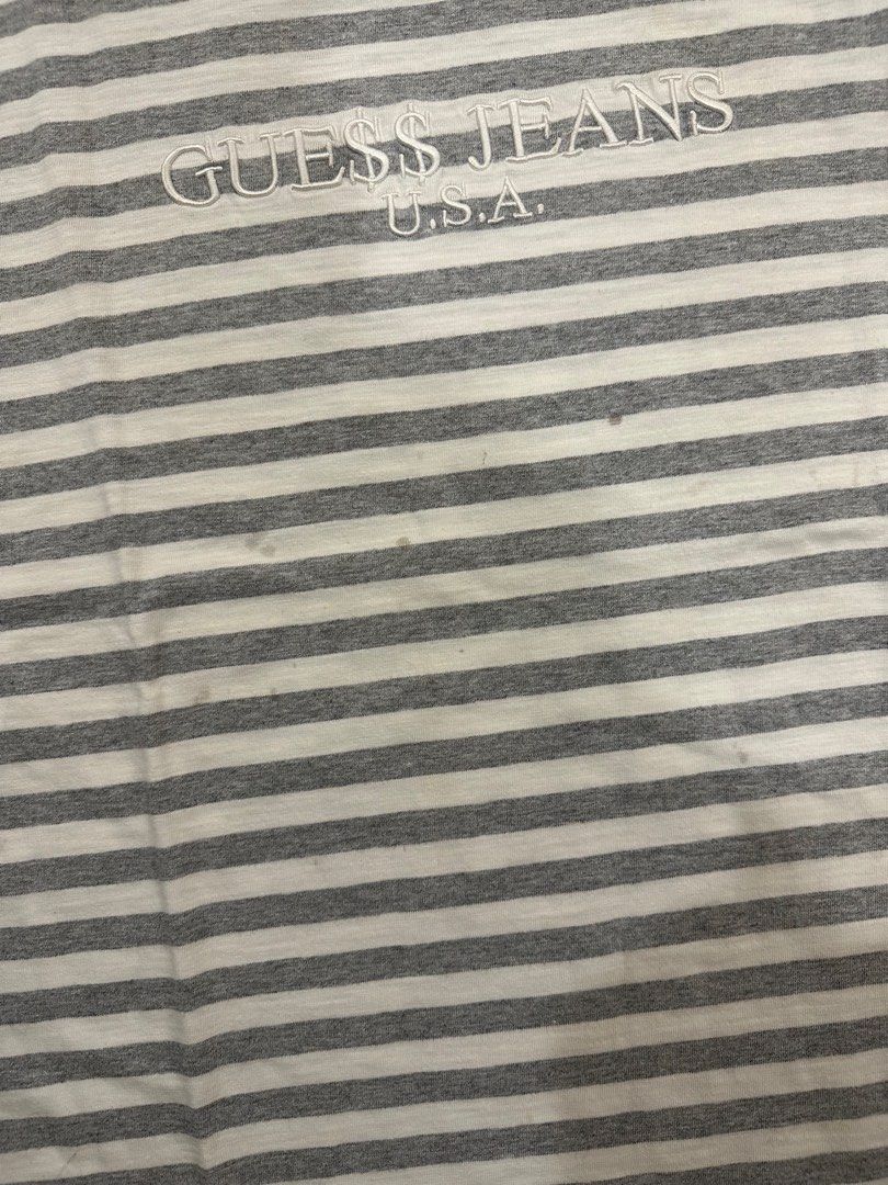 Guess Jeans Strip Tee Men s Fashion Tops Sets Tshirts Polo