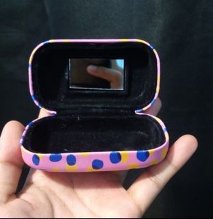 Hand painted metallic mini jewelry case