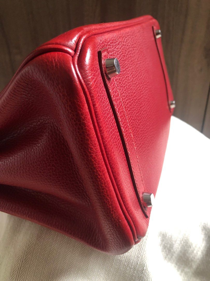 🌟Hermes birkin 30 rouge deep red Ardennes leather phw, Luxury, Bags &  Wallets on Carousell