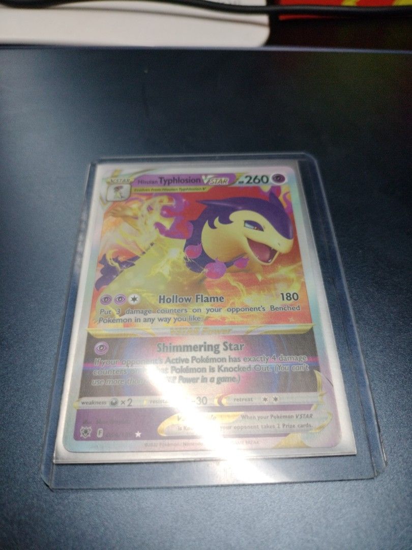 Hisuian Typhlosion V Star Pokemon Card Game TCG Pokmon VStar, Hobbies &  Toys, Toys & Games on Carousell