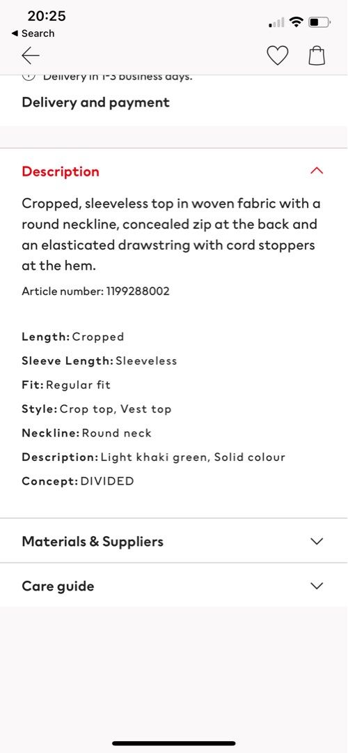 H&m delete account top