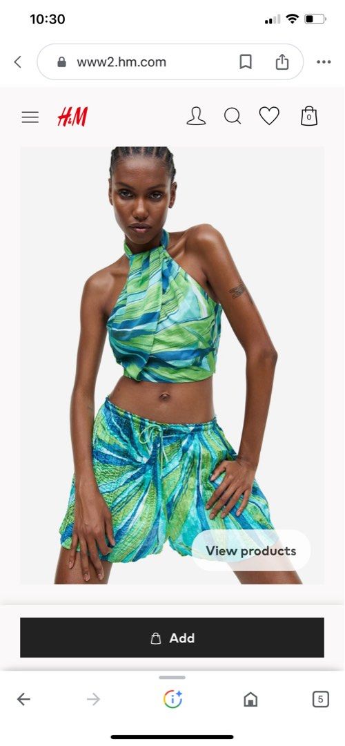 Halter neck top h&m cheap