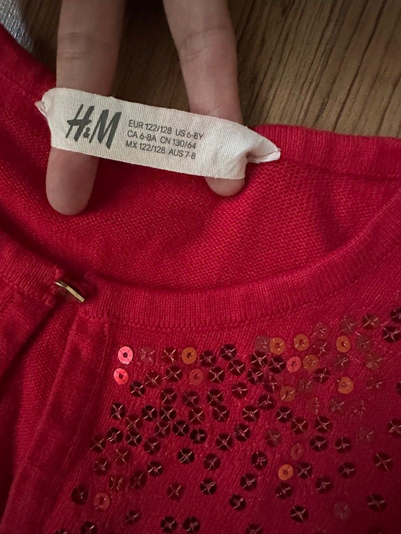 Red 2024 glitter cardigan