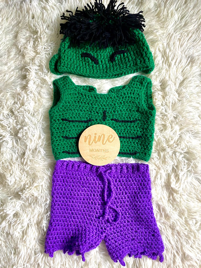 Hulk Crochet Baby Costume, Babies & Kids, Babies & Kids Fashion on