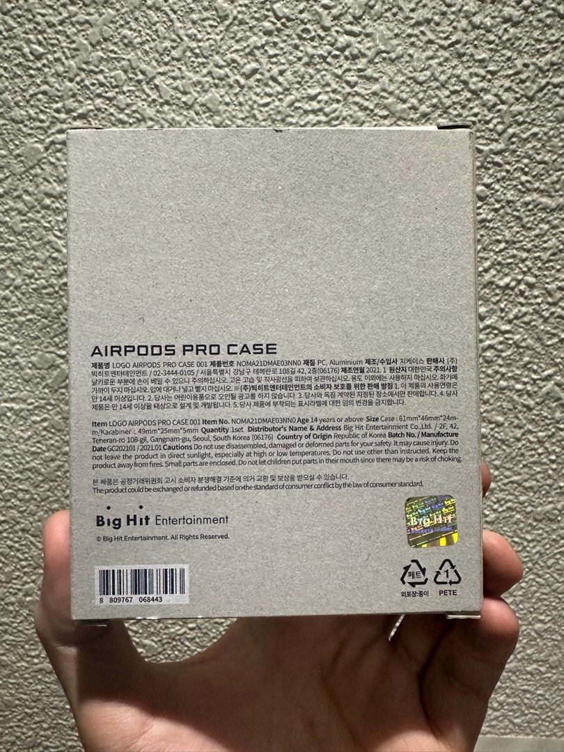 Hybe Insight Airpods Pro case (Category: Portable Audio Accessories) located in Quezon City. Submitted by gukelvin (Listing ID 1260062434, Image 2). Description: Brand new.