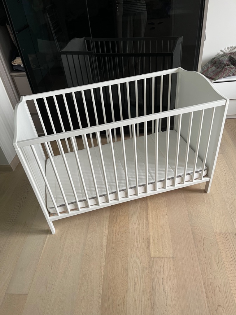 IKEA BABY COT+MATTRESS + COVER MATTRESS, Babies & Kids, Baby Nursery