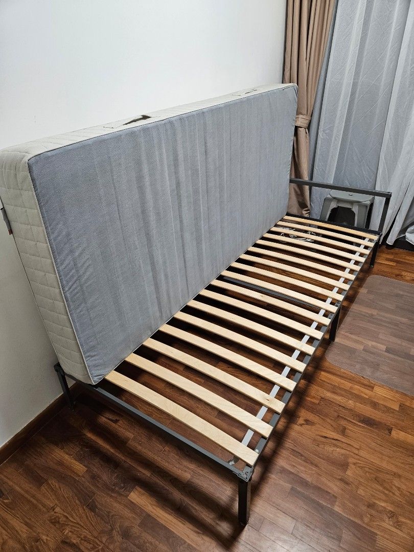 IKEA singles bed and frame, Furniture & Home Living, Furniture, Bed