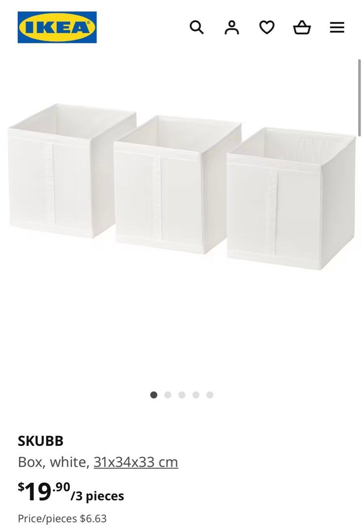 IKEA Skubb Storage Boxes, Furniture & Home Living, Home Improvement ...