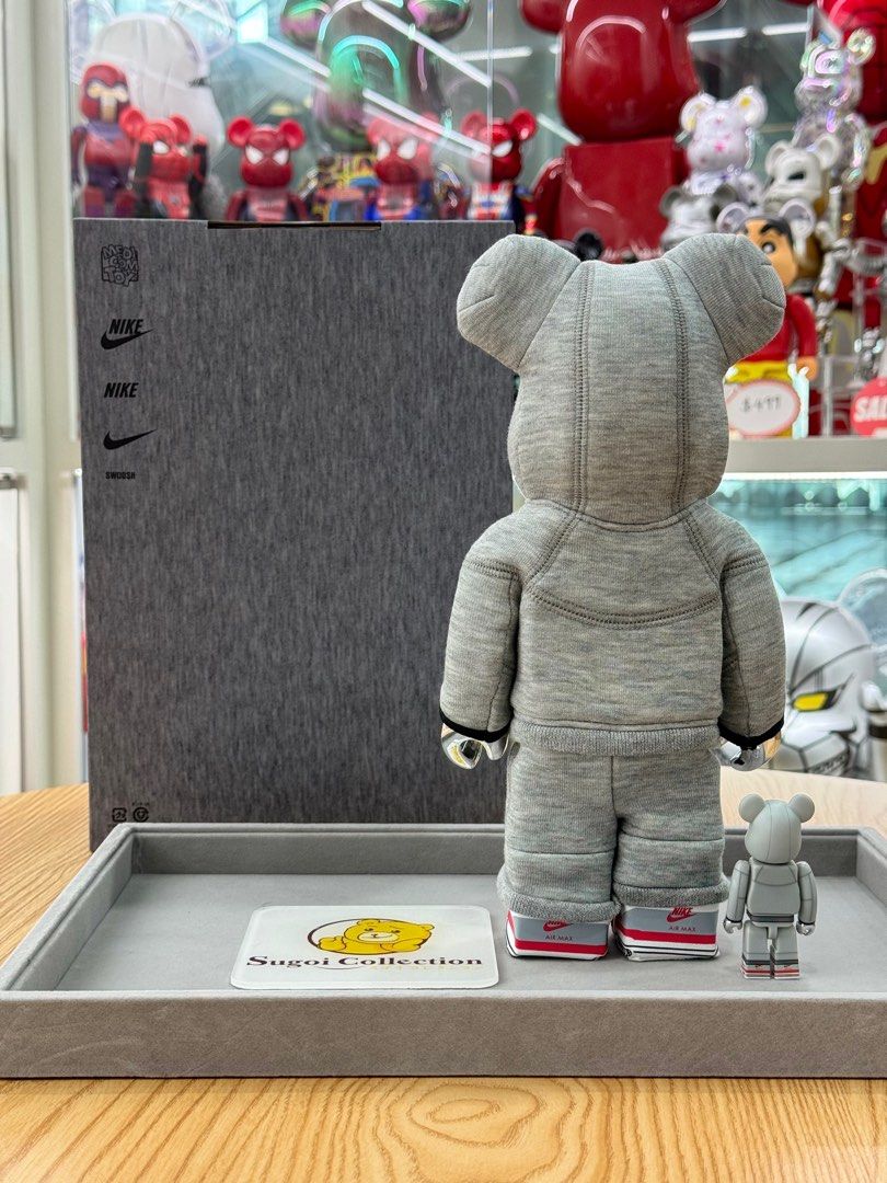 In Stock] BE@RBRICK x Nike Tech Fleece N98 Silver Chrome