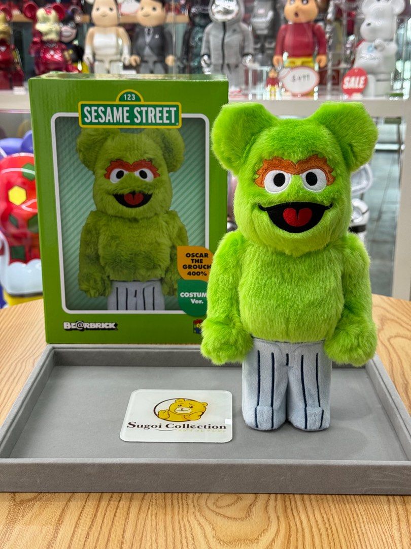 [In Stock] BE@RBRICK x Sesame Street Oscar The Crouch Costume Ver. 400%
