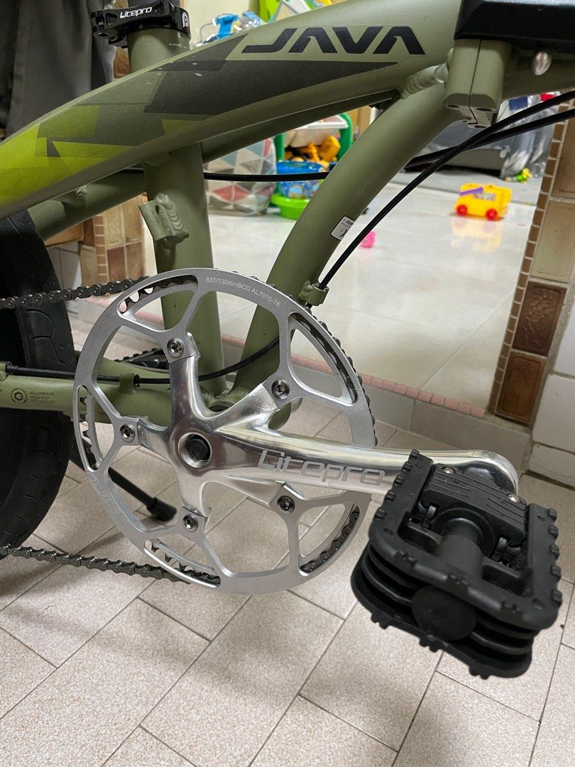 Java Zelo v2 (green) folding bike w/ child seat, Sports Equipment ...