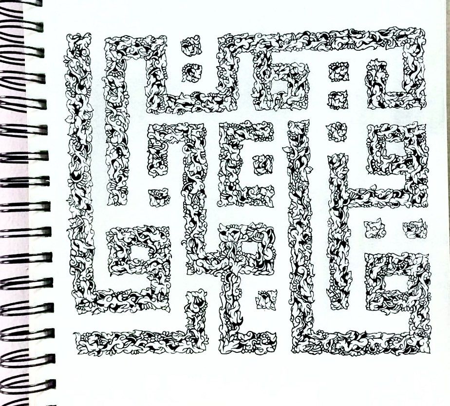 jawi doodle, Furniture & Home Living, Home Decor, Other Home Decor on