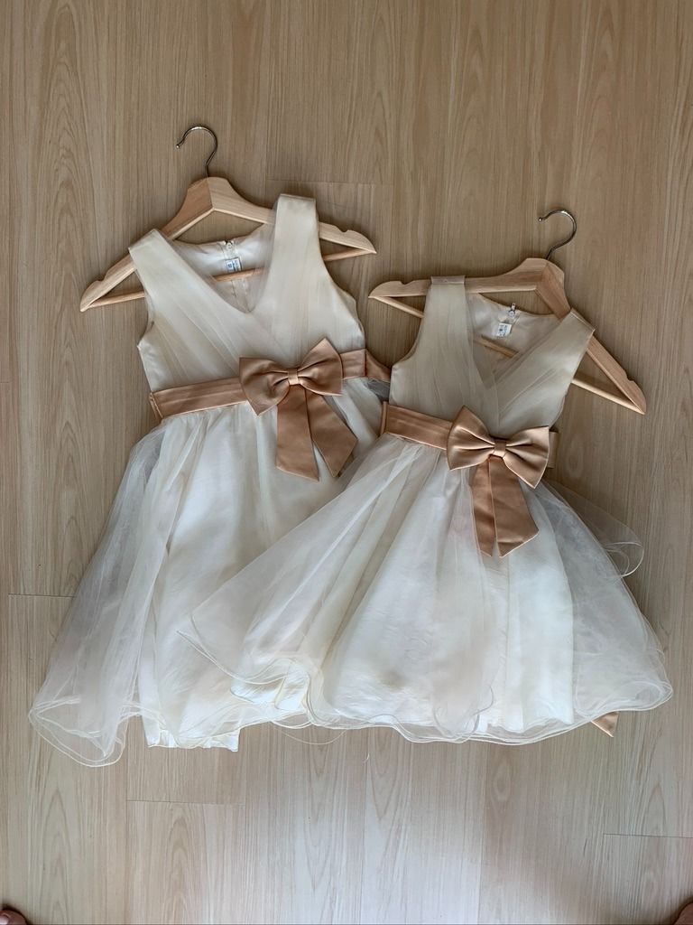 White and gold little girl dresses outlet