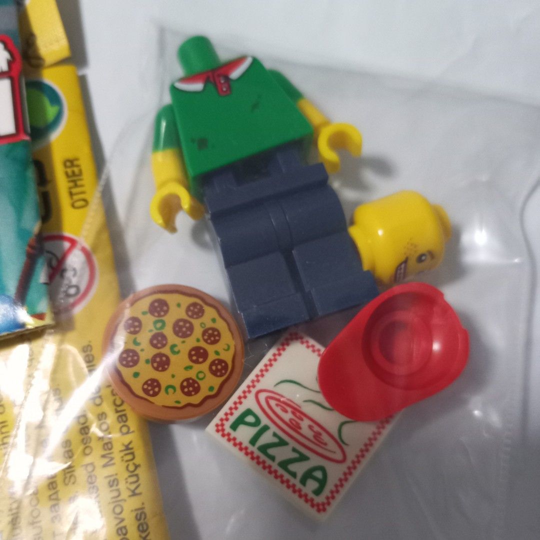 Lego minifigures pizza guy clearance