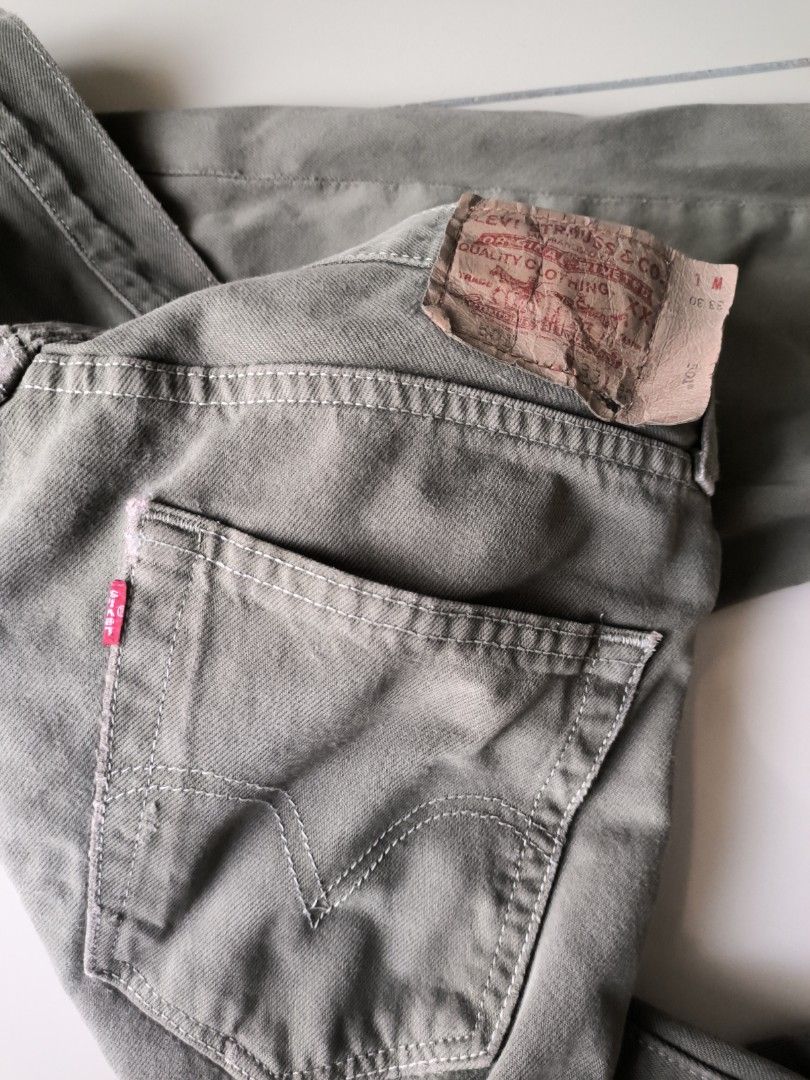 Levis 501 army green olive 33