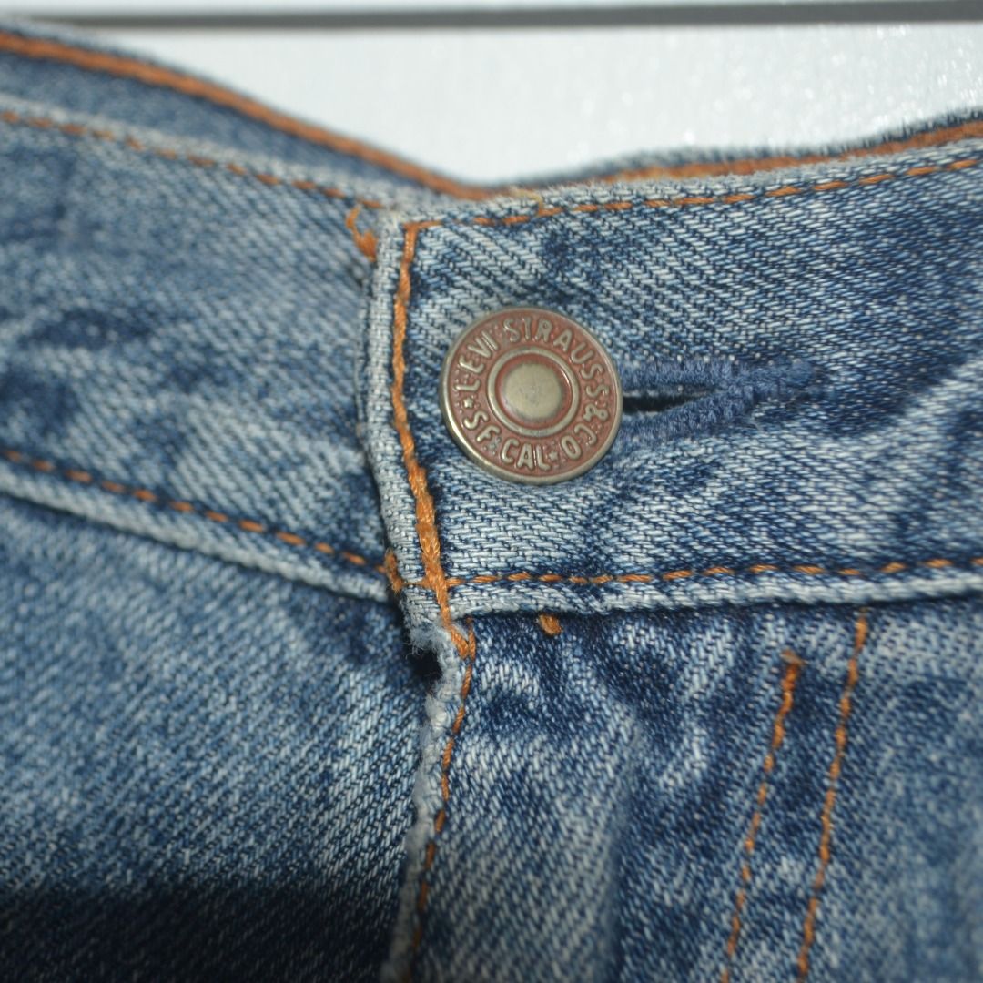 Levi s 543 Jeans Distressed Shorts Men Blue