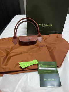 READY STOCK现货】 Longchamp Roseau Bucket Bag S 新款帆布水桶包竹节