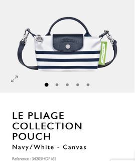 Le Pliage Collection Pouch Navy/White - Canvas (34205HDF165)