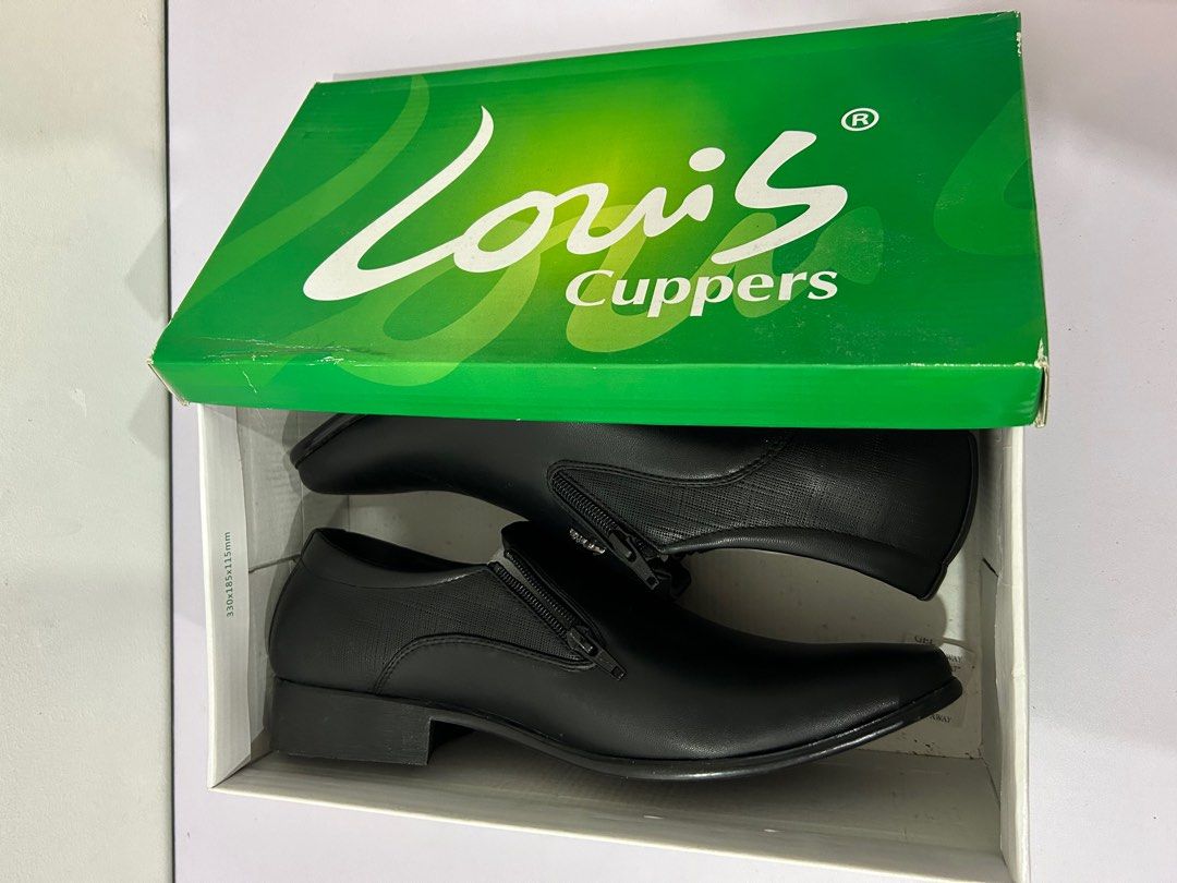 Louis Cuppers Kasut Formal Hitam Slip On Bussiness Shoes, Men's