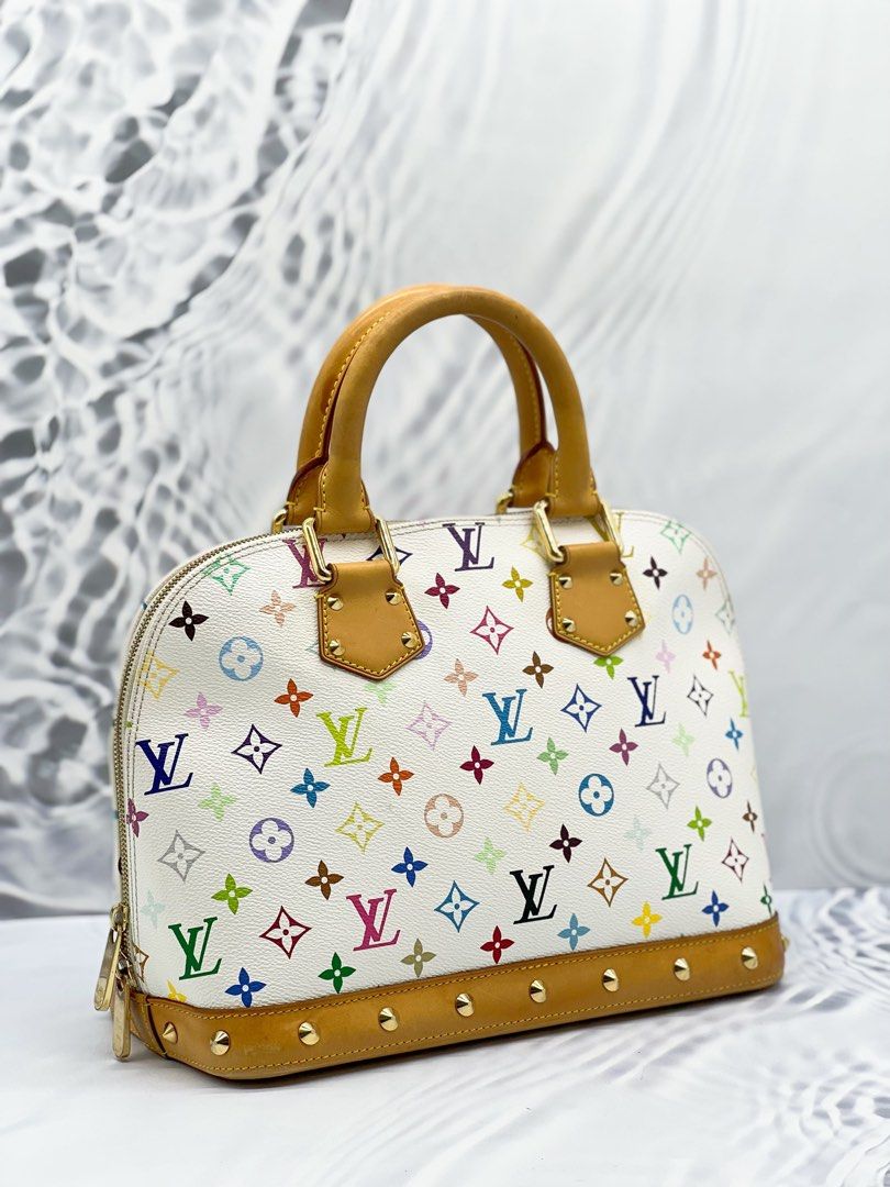 Used Brown Louis Vuitton Authentic Alma MM Monogram Canvas Top