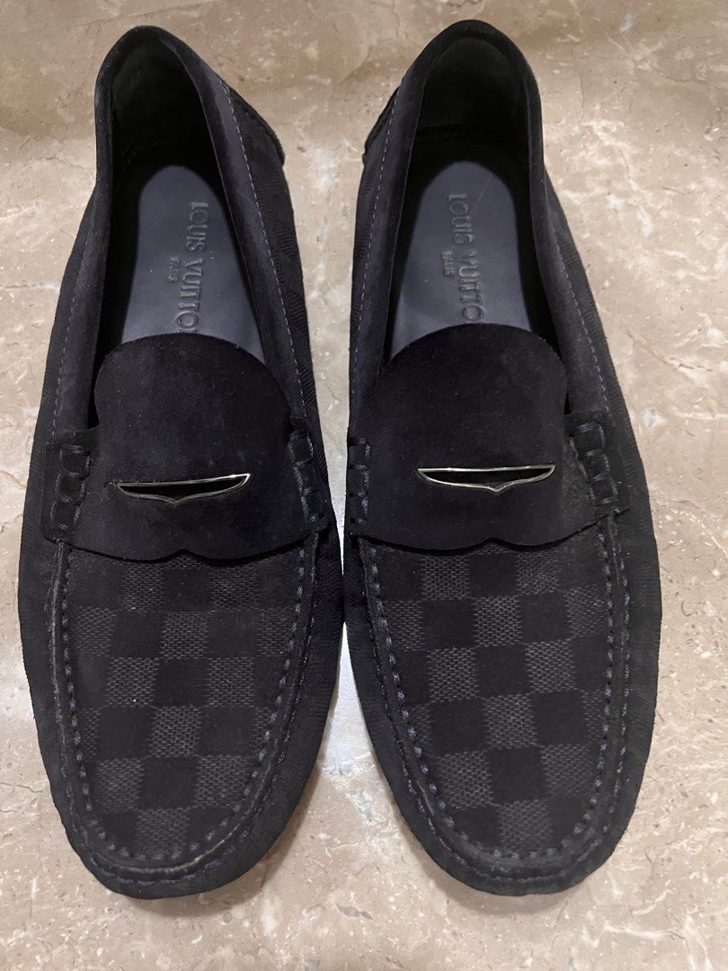 Louis Vuitton Blue Leather Hockenheim Loafers Size 8.5UK/US9.5