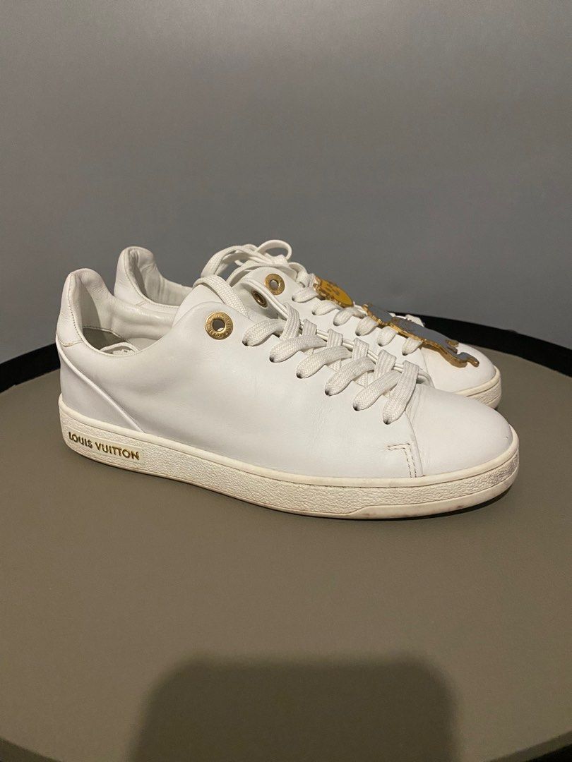 Louis Vuitton Frontrow Cowhide Cat Illustration Sneakers White