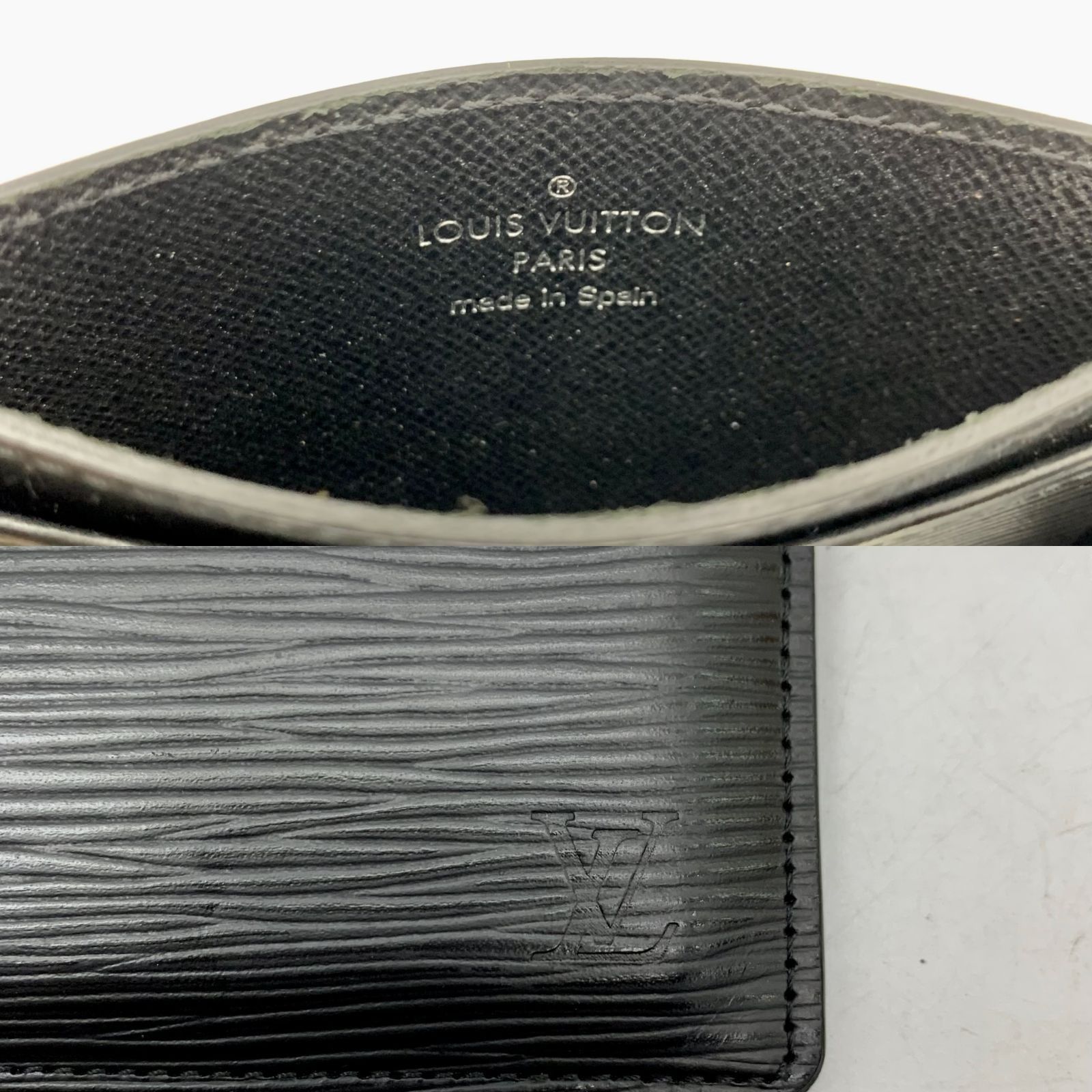 Louis Vuitton M63512 Card Holder , Black, One Size