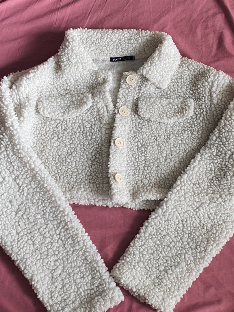 Lovito Teddy Jacket Women s Fashion Coats Jackets and Outerwear