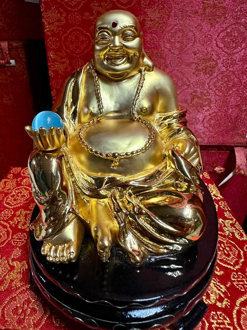 Lucky Buddha Statue w/ Box, Hobbies & Toys, Memorabilia & Collectibles
