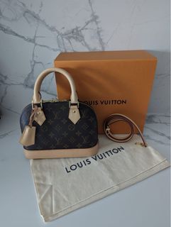 Louis Vuitton Alma Handbag My World Tour Monogram Canvas BB Brown 1432891