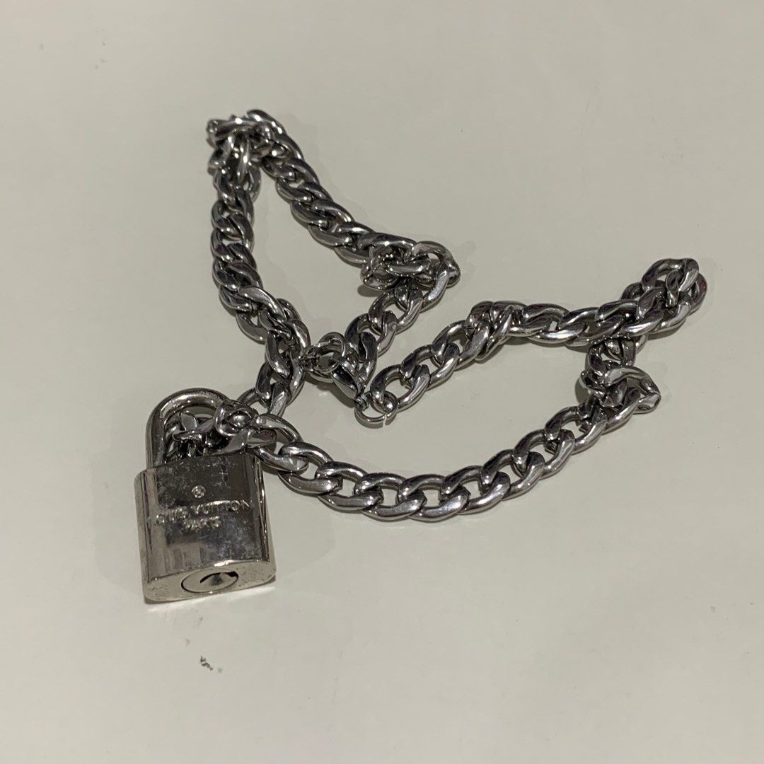 Louis Vuitton Authentic Lock With Necklace,LV Lock Pendant , LV necklace |  eBay