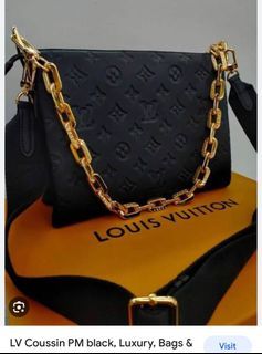 Louis Vuitton LV coussin PM black new Leather ref.915746 - Joli Closet