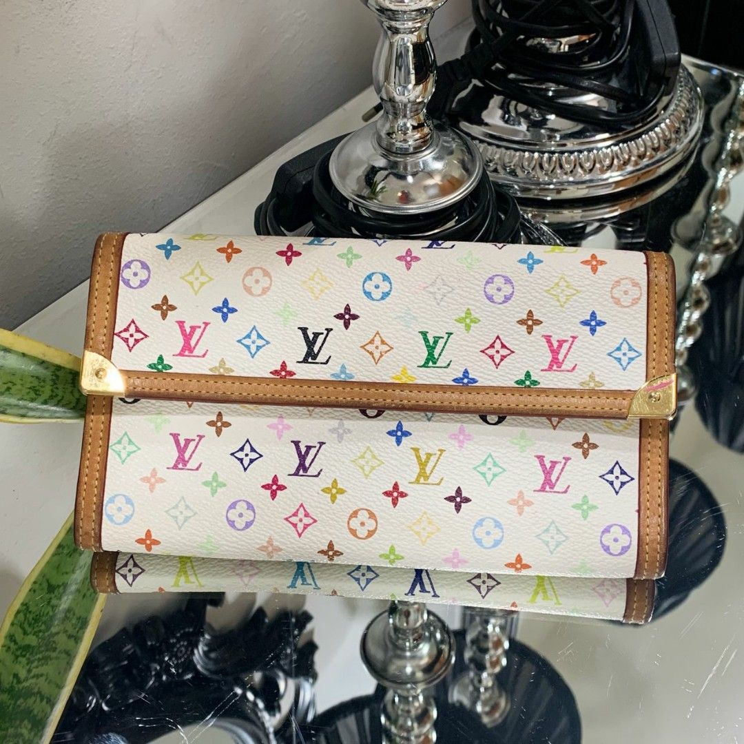 LV wallet white, Luxury, Bags & Wallets on Carousell