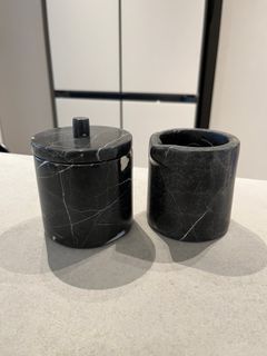 Marble Creamer and Sugar bowl set