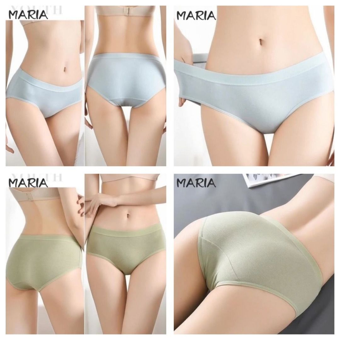 Buy 4 for $10!] Mid-waist Cotton Panty (Assorted colours, waist 70