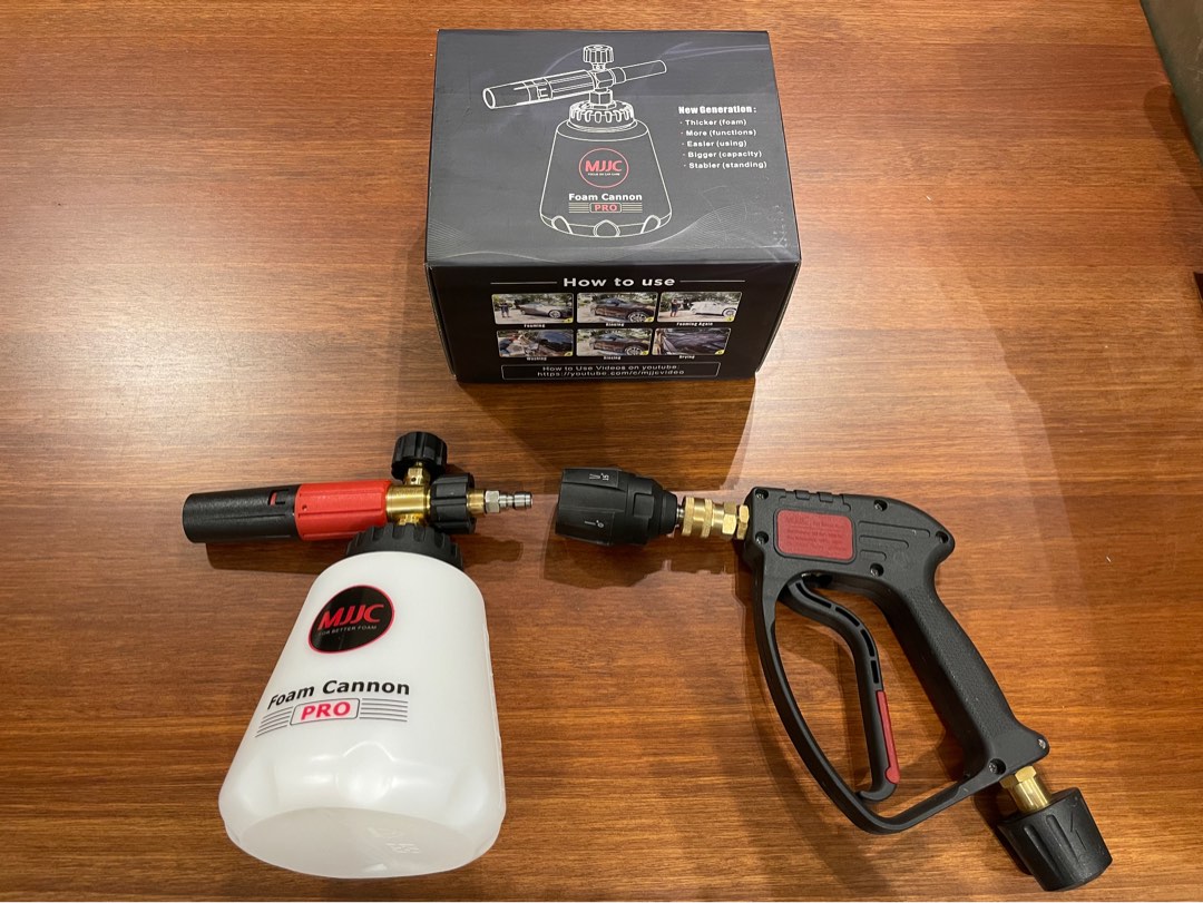 MJJC Foam Cannon Pro with Pressure Washer PRO Spray Gun Kit and 5 in 1